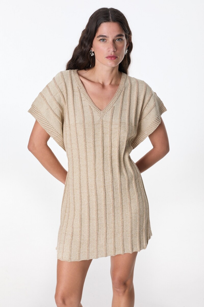 Vestido Destello Crudo/Beige