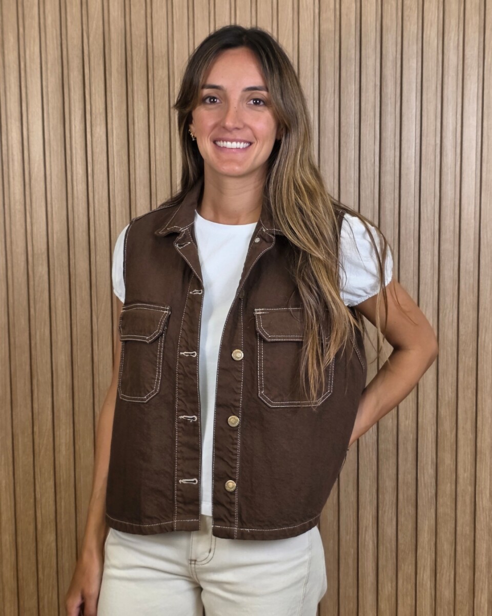 Chaleco Biker - Chocolate 