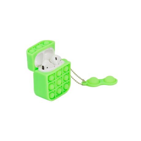 Funda De Silicona Pop It Para Auriculares Verde Fluo