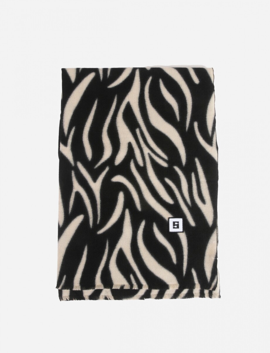 Bufanda cebra - negro 