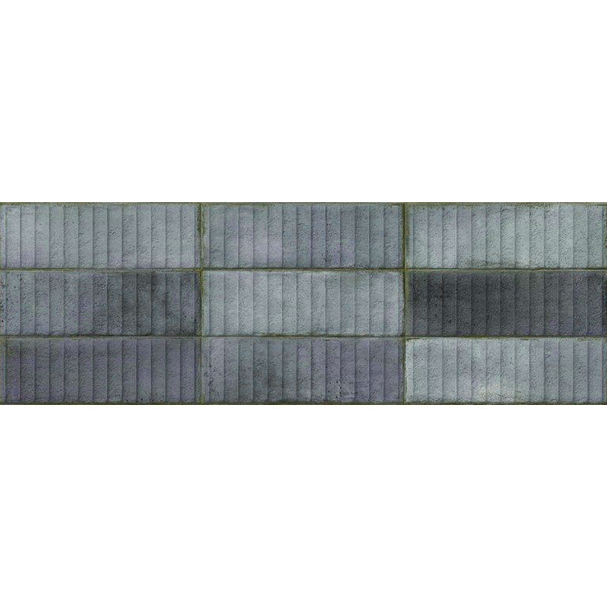 Revestimiento Verde Destonificado Brillo Relieve 30X90Cm Pared 