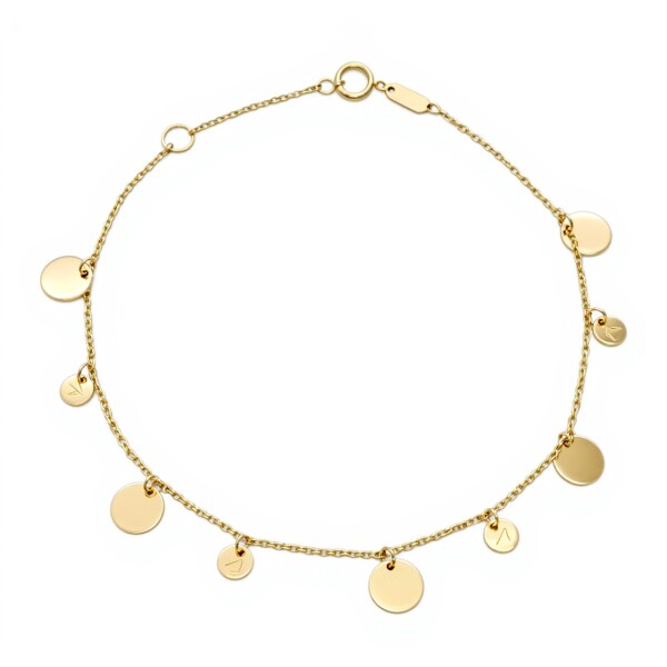 Pulsera Discos -Oro bajo-Sin piedra-PU8076 sinpiedra