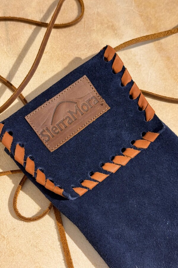 Cel Bag Gamuza Azul Marino