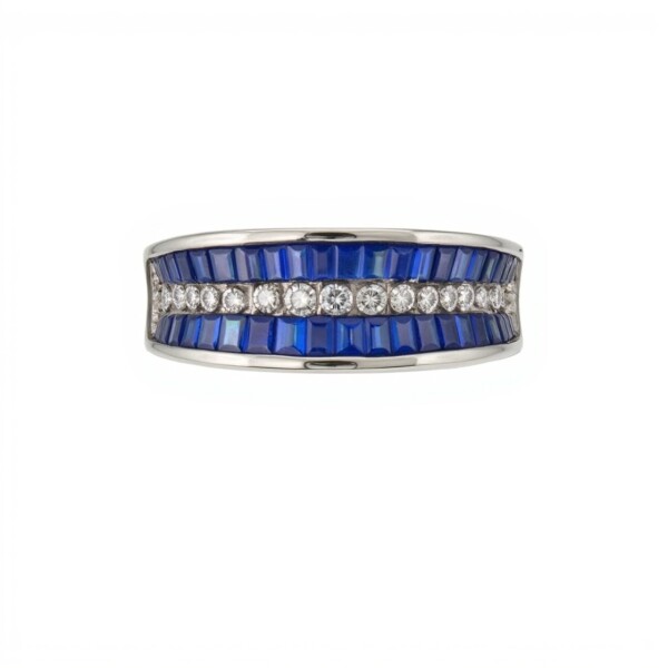 Anillo Sin Fin-Piedra Zafiro y Zirconia-AN4763 conpiedra