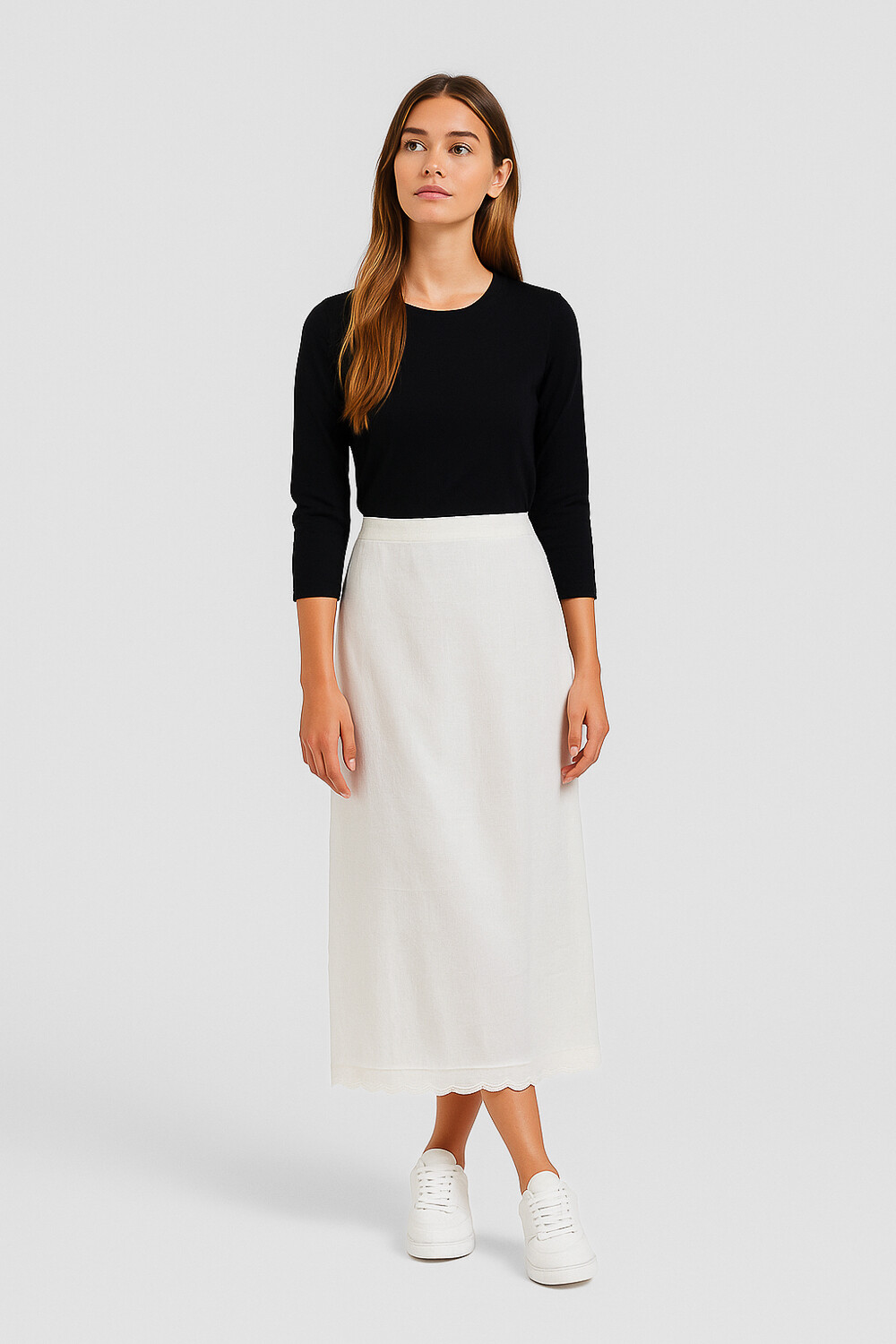 Falda Malachite Blanco