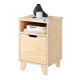 Mesa De Luz 18mm Madera Nórdica Dormitorio Moderna Marrón