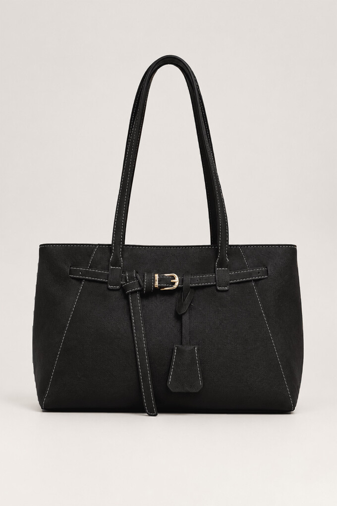 CARTERA SUEDE HEBILLA NEGRO