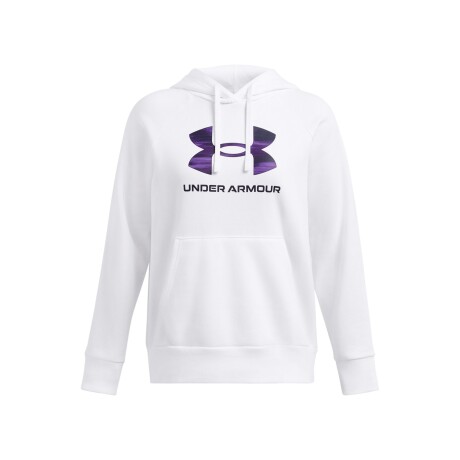 Buzo Under Armour RIVL BL PRNT FLL HDY BLANCO