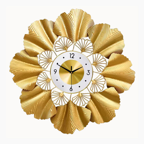 Reloj De Pared Flores Doradas Reloj De Pared Flores Doradas