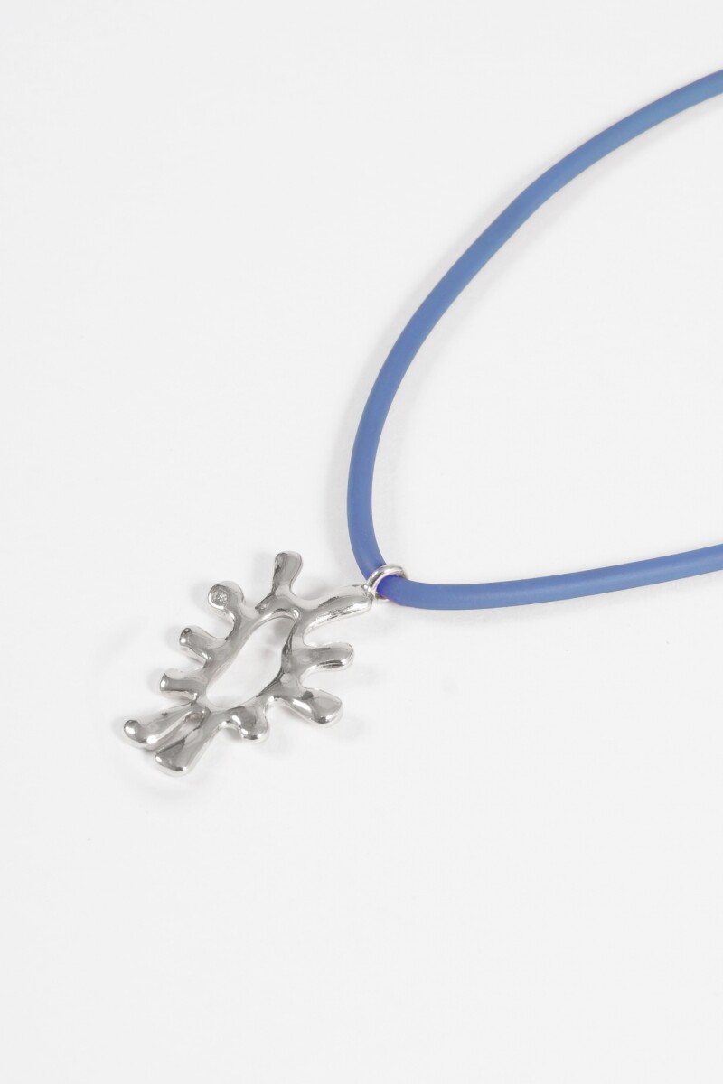 Collar sun texture plateado
