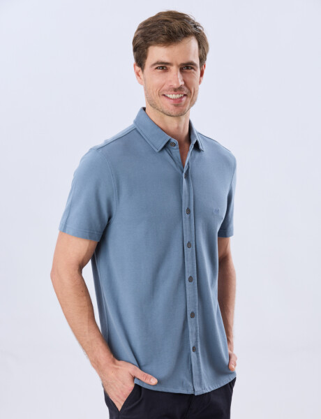CAMISA PIQUÉ LISA Piedra