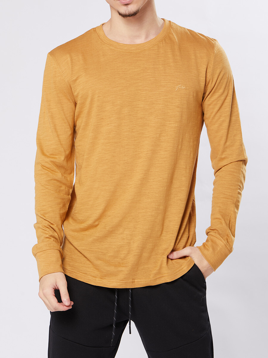 T-SHIRT ML MARKW22 RUSTY - Mostaza 