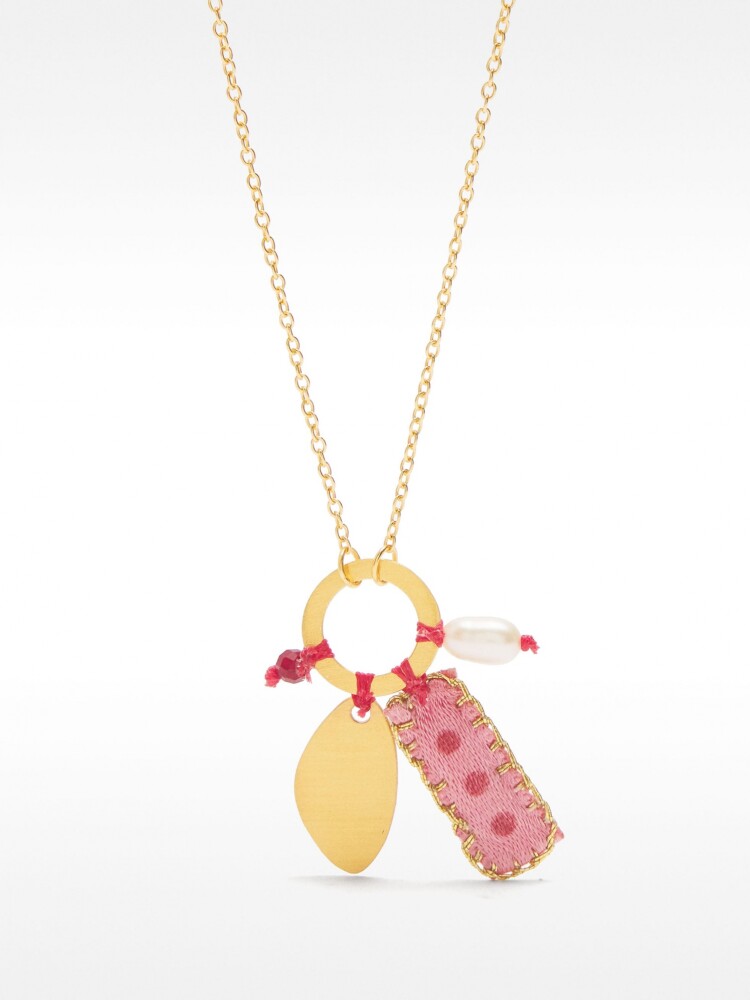 Collar Colgante Con Perla De Agua Dulce - Plata De Ley 925 rosa