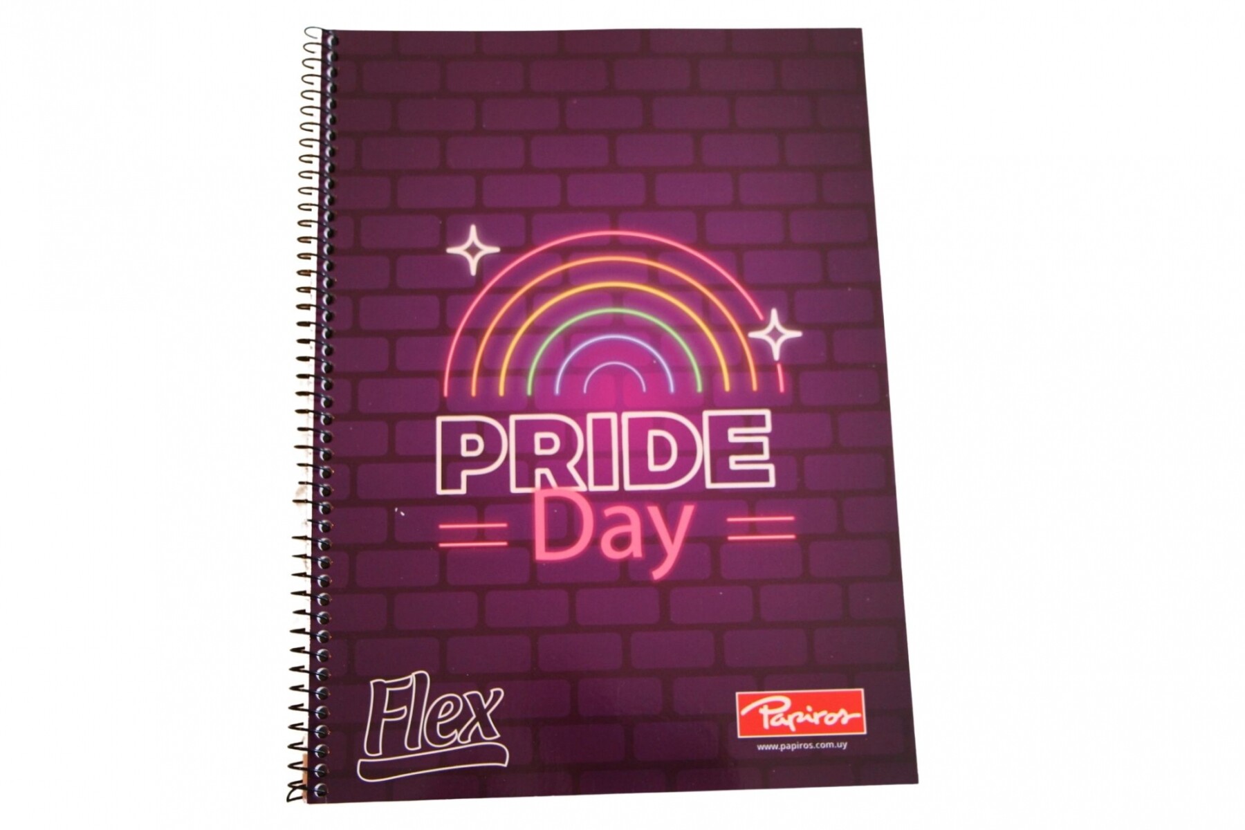 CUADERNOLA PAPIROS FLEX 70 HOJAS RAYADO - TAPA PRIDE DAY 