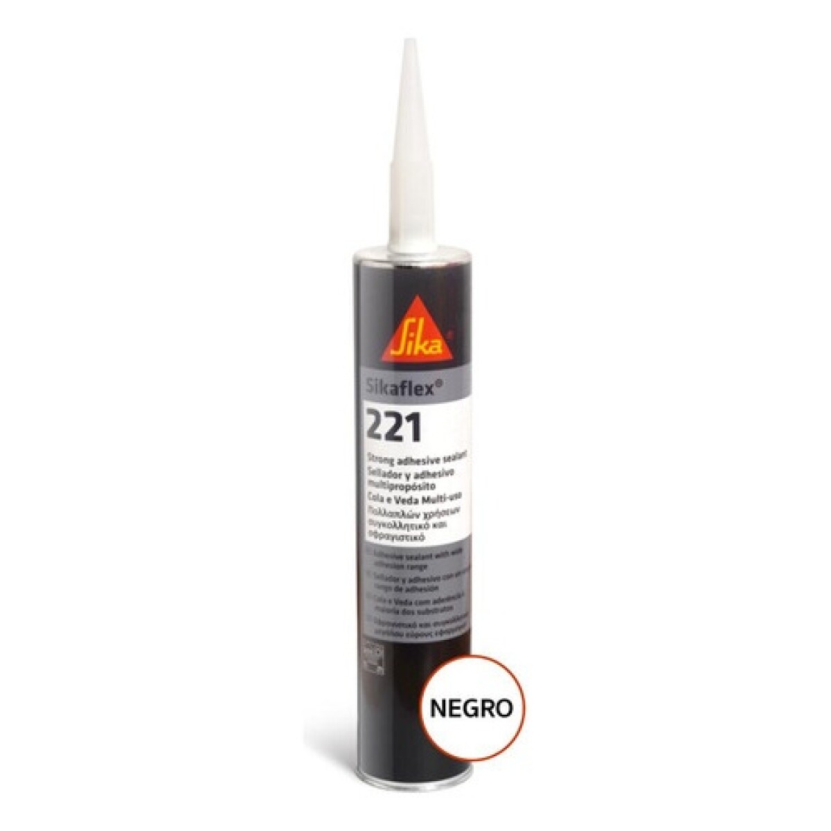 Sellador multipropósito a base de poliuretano Sika Sikaflex-221 Negro 300ml 