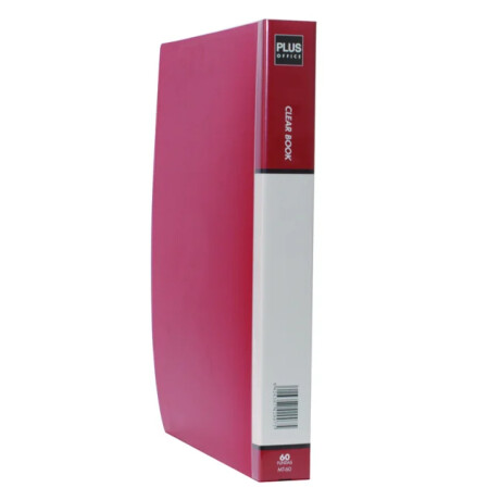 Carpeta Plus con Lomo 60 fundas Roja