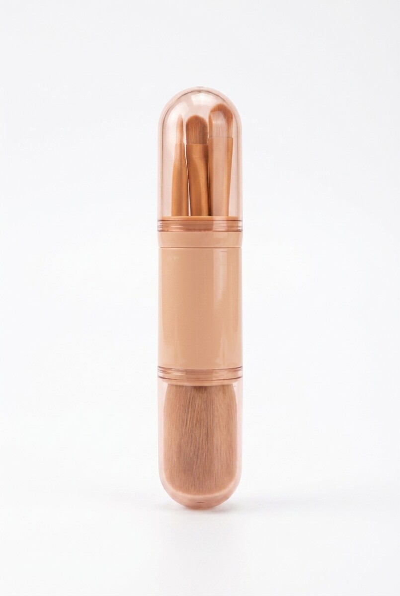 Set de 3 brochas para maquillaje - rosa 