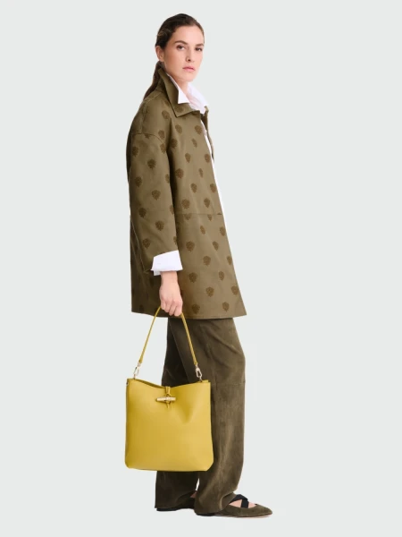 Longchamp -Bolso de cuero, Le Roseau Sleek Amarillo