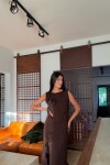 Rosette Dress Chocolate