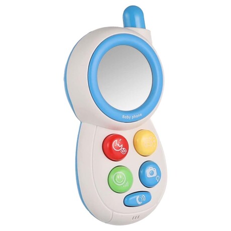 Celular Teléfono Musical Didáctico Sonidos Luz Bebé Huanger Azul