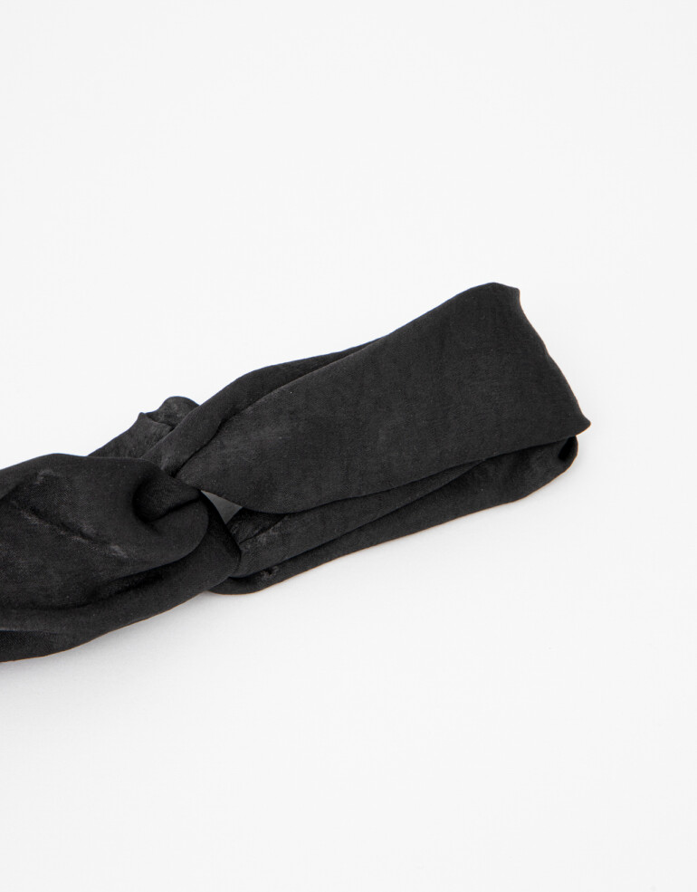 Vinchas Textiles Lisas Vincha De Satén - Negro