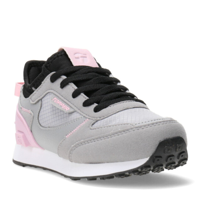 Championes Infantiles Topper Oldi Kids Gris - Negro - Rosa