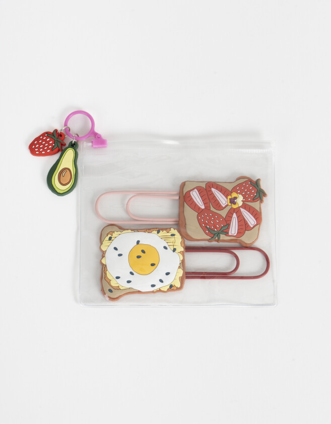 Útiles Varios Escritorio Set De Clips Xl - Combinacion Multicolor