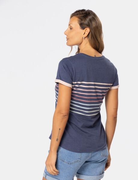REMERA RAYADA Azul