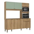 COCINA COMPACTA FLORIDA 1.85 MT 8 PUERTAS - CAPUCCINO/MENTA COCINA COMPACTA FLORIDA 1.85 MT 8 PUERTAS - CAPUCCINO/MENTA