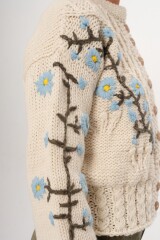 Cardigan Magnolia Celeste/Amarillo