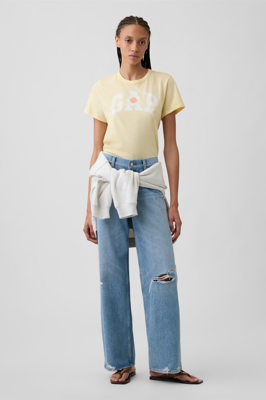 Remera Logo Gap Manga Corta Mujer Maize