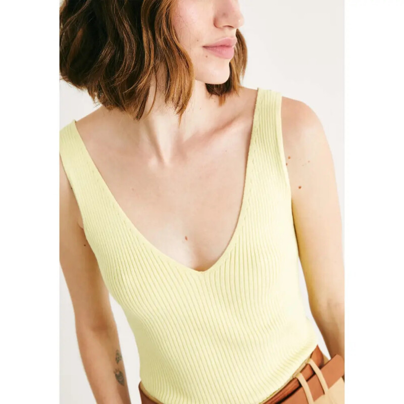 BLUSA SM FEM AMARELO CLARO