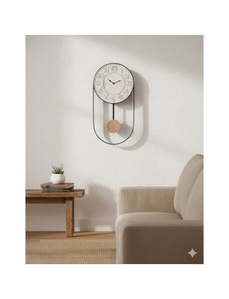 RELOJ DE PARED HIERRO D29.5X60X5CM CON PÉNDULO RELOJ DE PARED HIERRO D29.5X60X5CM CON PÉNDULO
