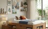 Cama Queen 4 Cajones - Linea Charme Amendoa