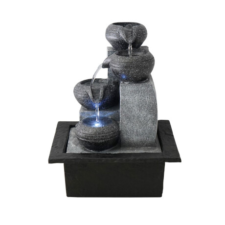 Fuente de agua 4 jarrones con luz Fuente de agua 4 jarrones con luz