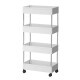 Carro organizador de 4 estantes con ruedas BLANCO