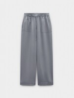 Pantalón Con Cintura Elástica Y Bolsillos gris