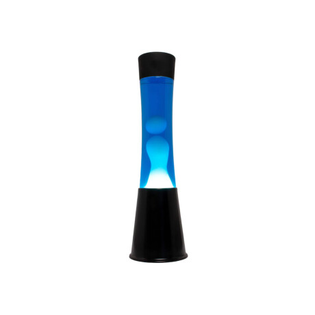 Lámpara De Lava Con Base Negra Y Líquido Azul Unica