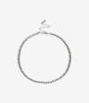 Collares Cortos Metal Plateado Rodio