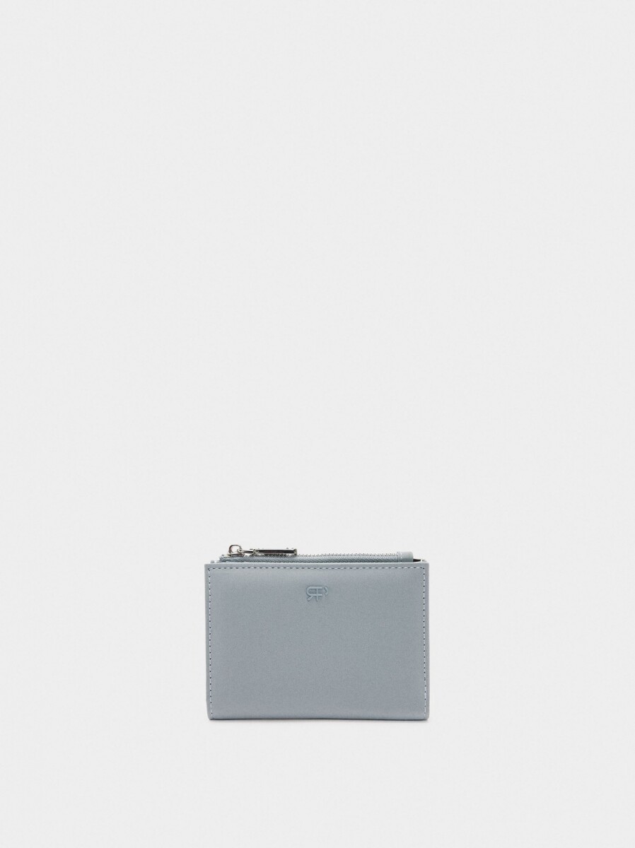 Cartera Con Textura Suave - azul 