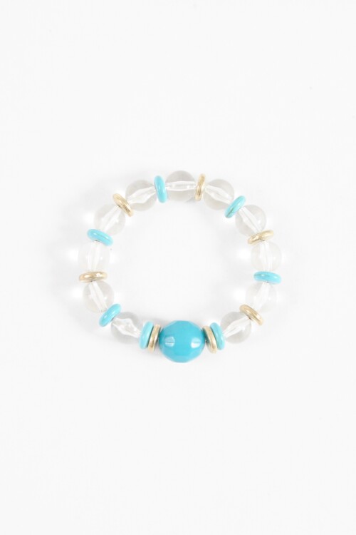 Pulsera borlas transparente transparente