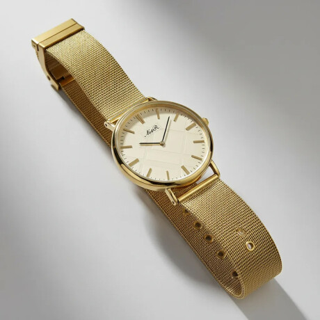 Reloj de Pulsera para Mujer Diseño Elegante Urbano Moderno Dorado