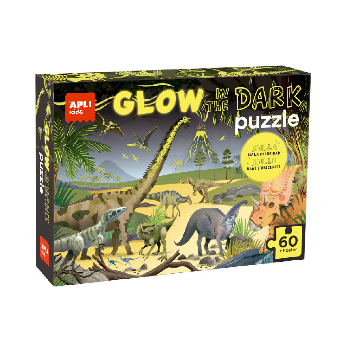 Puzzle glow in the dark Dinosaurios 