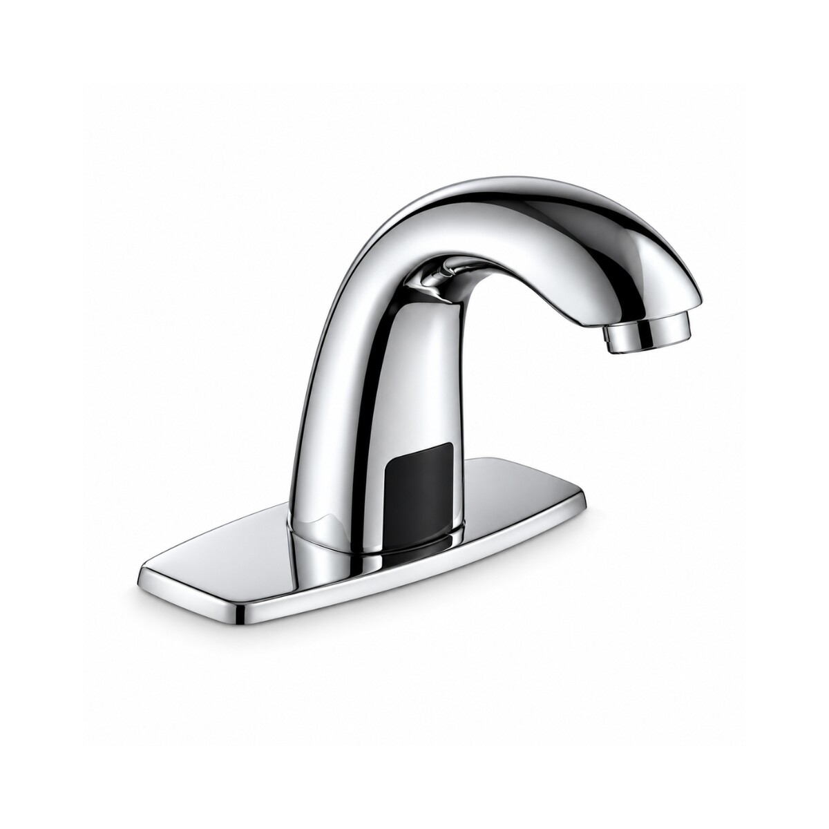 Grifería De Baño Con Sensor Curvo Cromado Para Agua Fría 