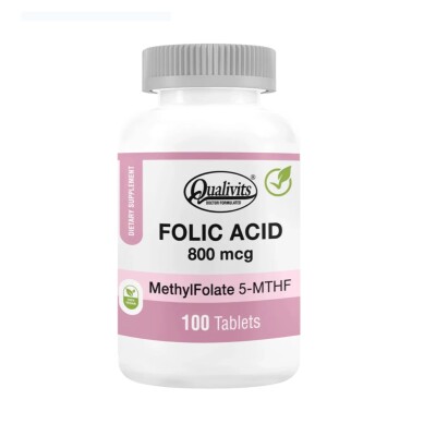 Acido Folico Qualivits 800 Mcg. 100 Tabletas Acido Folico Qualivits 800 Mcg. 100 Tabletas