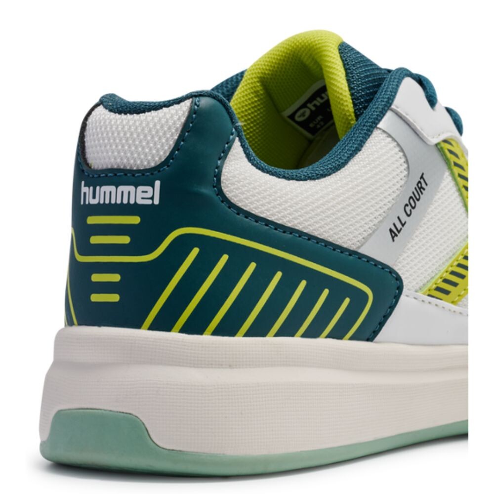CALZADO DE HANDBALL ALL COURT BLANCO VERDE AMARILLO