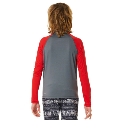 Lycra Rip Curl Shock Upf L/S Gris/Rojo