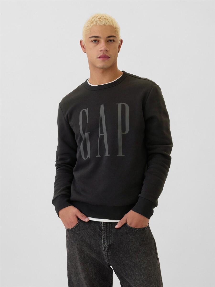 Buzo Deportivo Logo Gap Hombre - Black 1 