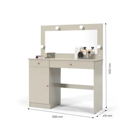TOCADOR NATIVA CAMARIM DIAMANTE 1 PUERTA 2 CAJONES. OFF WHITE TOCADOR NATIVA CAMARIM DIAMANTE 1 PUERTA 2 CAJONES. OFF WHITE