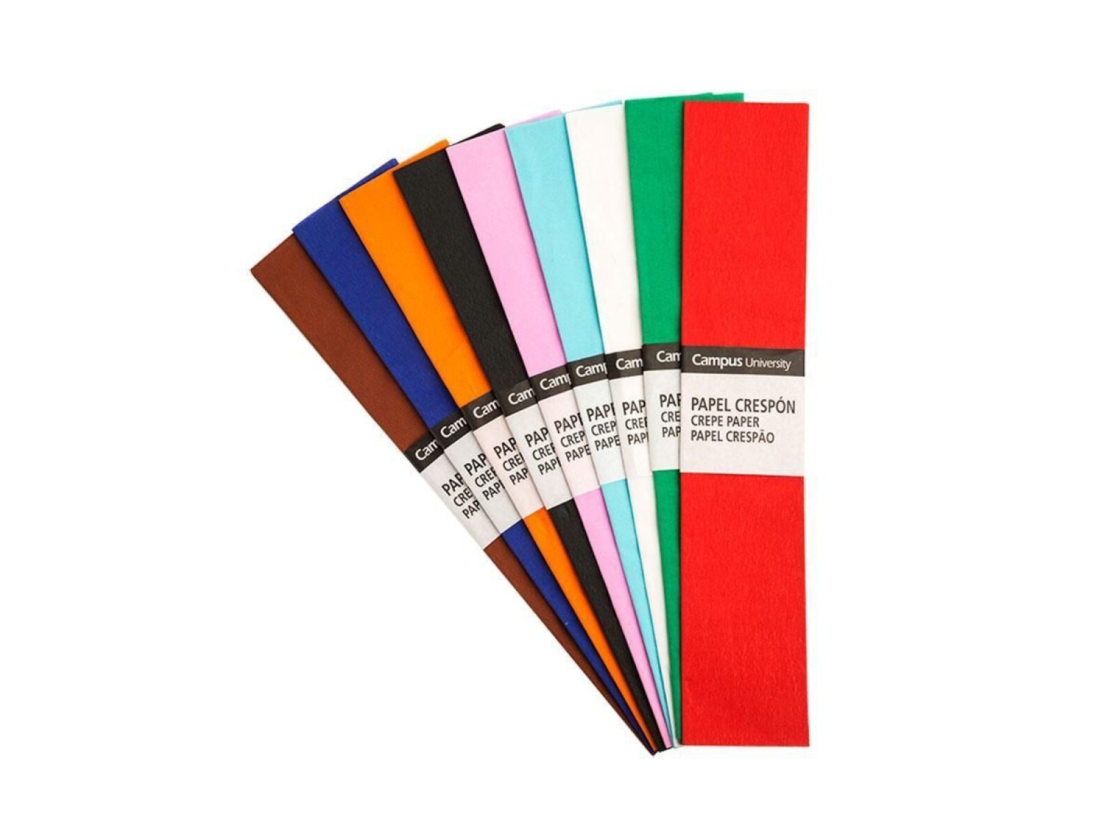 Papel Crepé Campus Verde Claro 50Cm x2M 20 Grs 